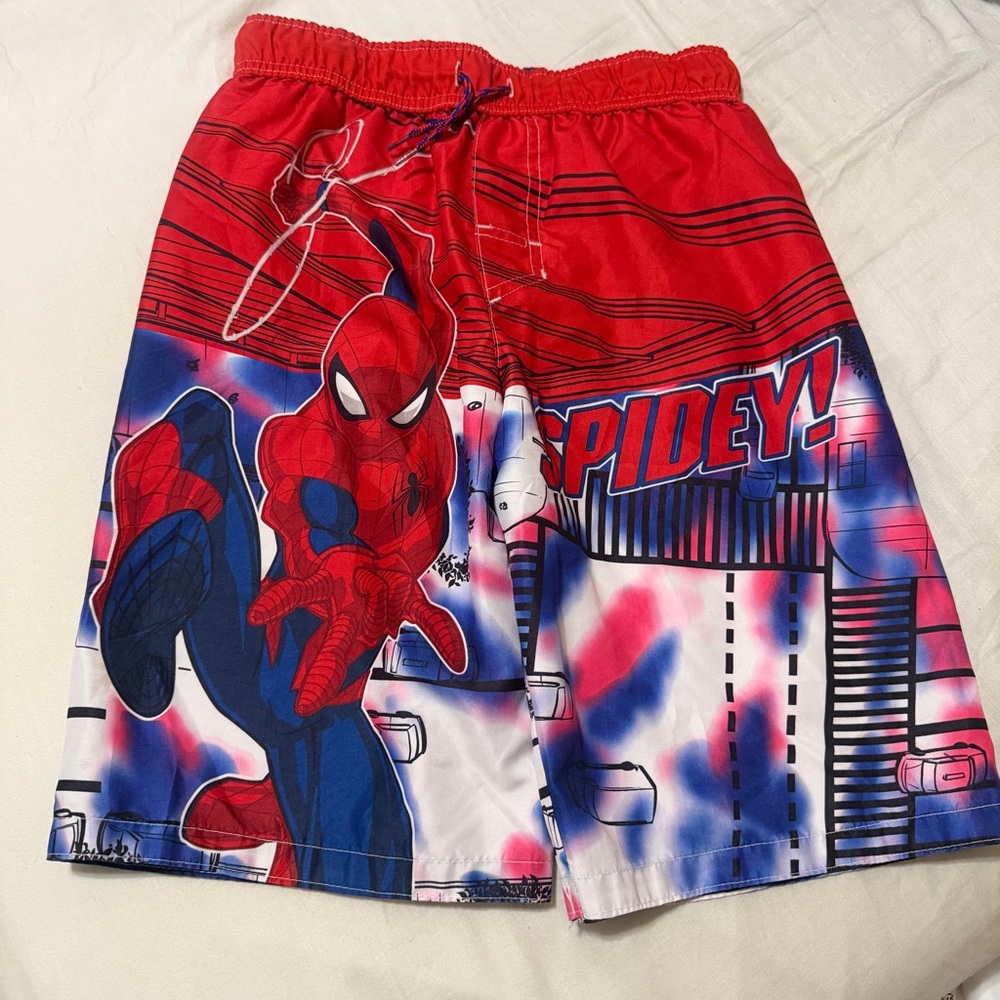Boys Spiderman Spidey Swim Trunks Large